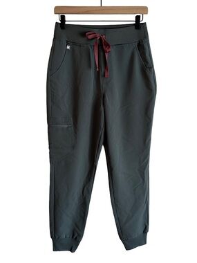 NWT Figs High Waisted Zamora Jogger Scrub Pants Bottoms Bonsai 2494 Small Petite